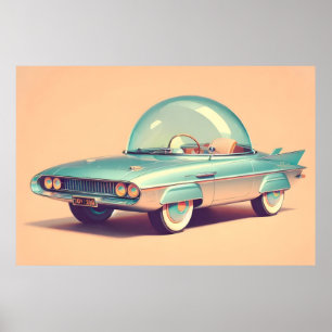 Poster Carro Espumante Futurista Atômico
