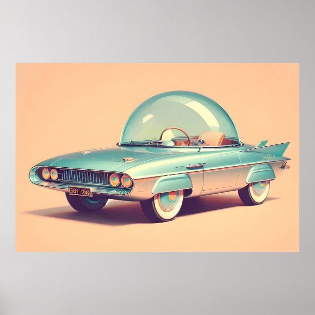 Poster Carro Espumante Futurista Atômico  (Frente)