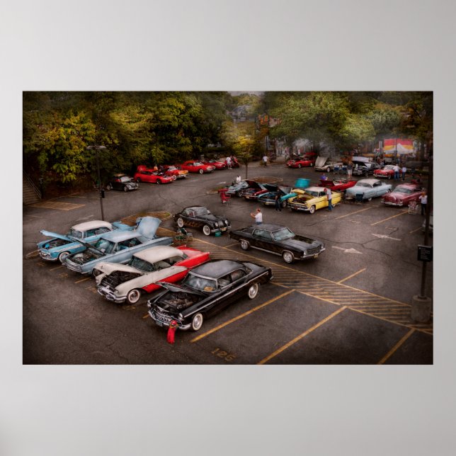 Poster Carro - Exposição de carros antigos (Frente)