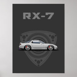 Poster carro JDM rotary RX7 FD