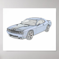 Carro Muscular Desafiador de Ponta Azul