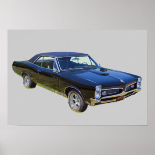 Poster Carro Muscular Pontiac GTO 1967