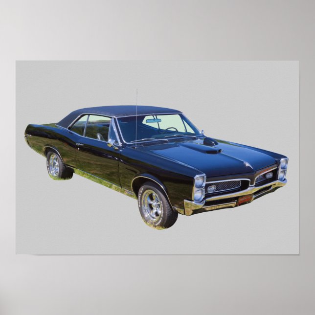 Poster Carro Muscular Pontiac GTO 1967 (Frente)