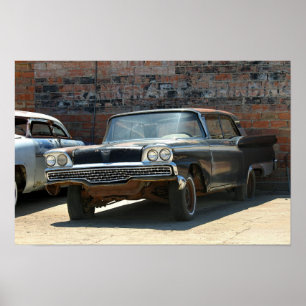 Pôster Carro oxidado da Dois-Porta de 1959 clássicos