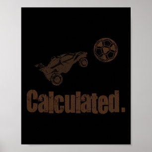 Poster Carro RC de Futebol de Foguete Retro Vintage Calcu