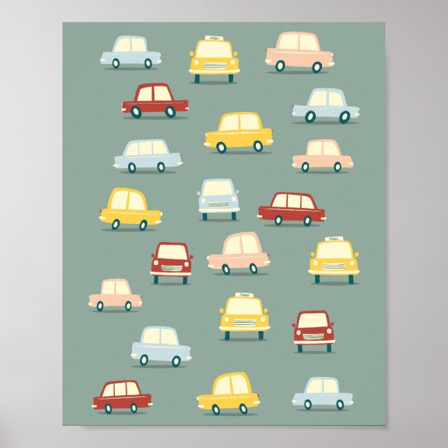 Poster Carro Retro Cubo (Frente)