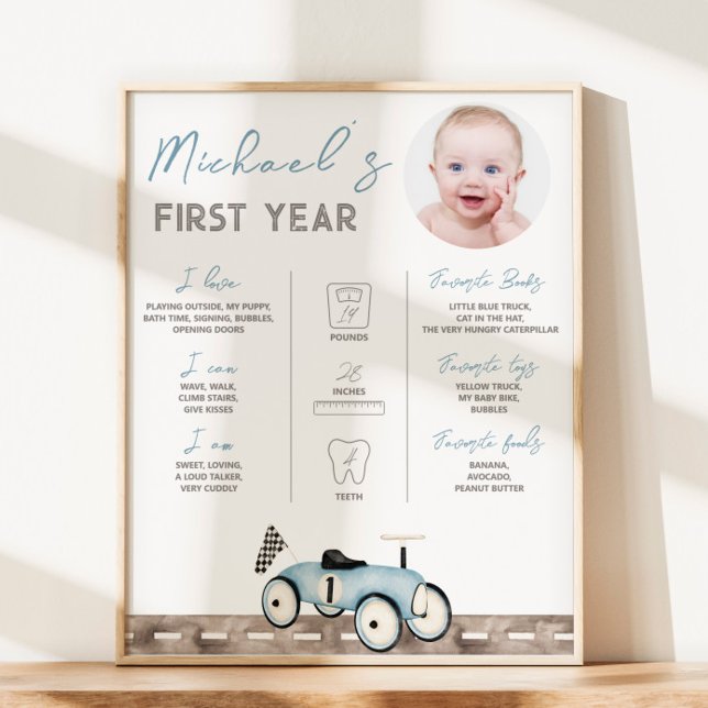 Poster Carro Retroativo No Sinal De Etapa Da Fotografia (Criador carregado)