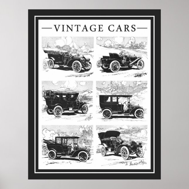 poster carro vintage (Frente)