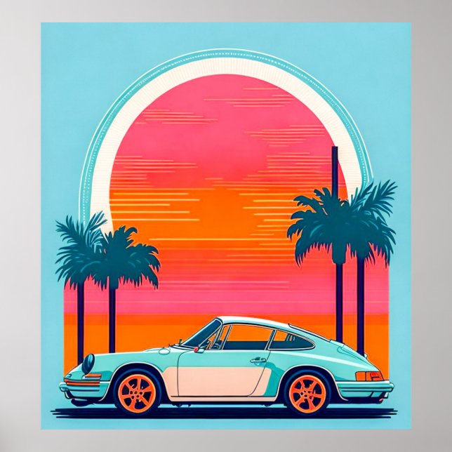 Poster Carro vintage (Frente)