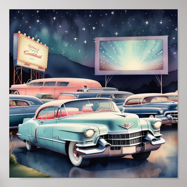 Poster Carro vintage (Frente)