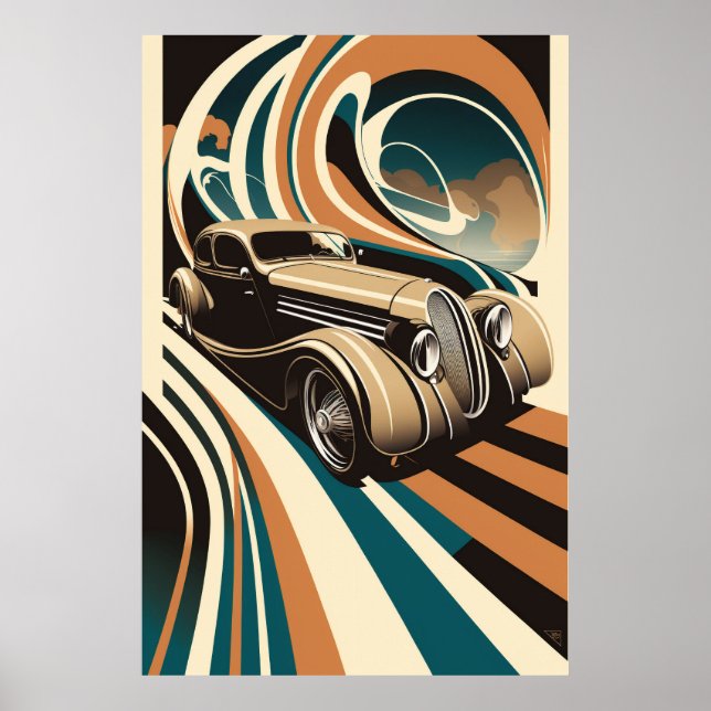 Poster Carro vintage (Frente)