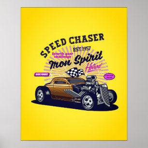 Poster Carro vintage Speed Chaser
