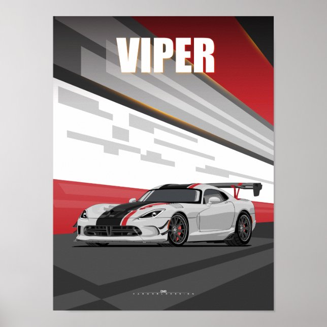 Poster carro Viper Muscle (Frente)