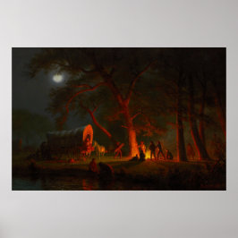Poster Carroça Conestoga Oregon Trail Fogo de Acampamento
