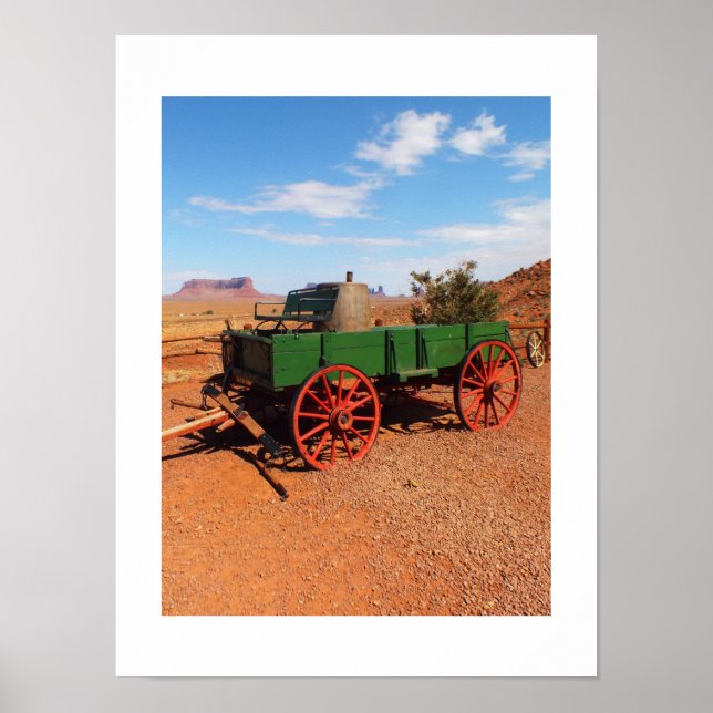 Pôster Carroça no Monument Valley (Frente)