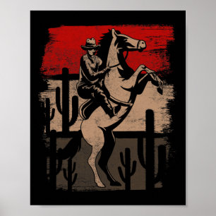 Poster Carroçaria Selvagem de Cowboy West Country Horseci