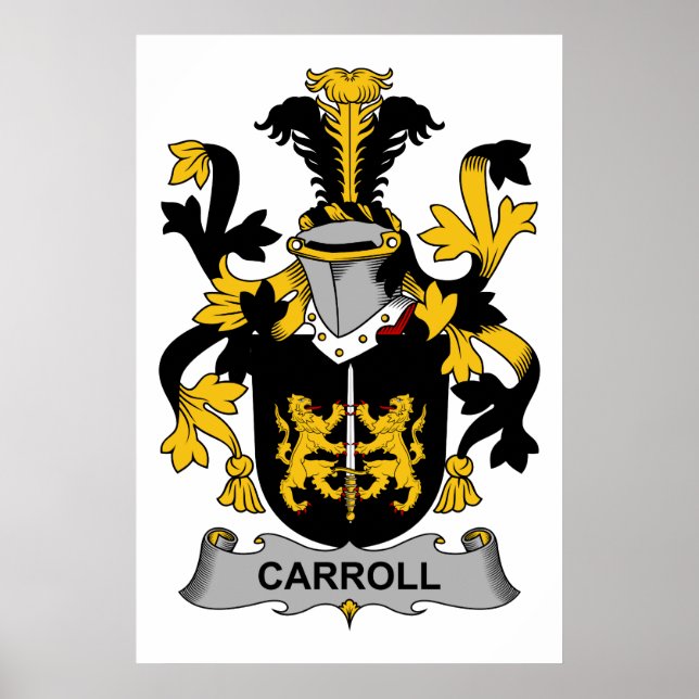 Pôster Carroll Family Crest (Frente)