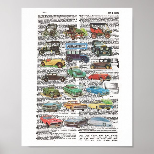 Poster Carros Clássicos (Frente)