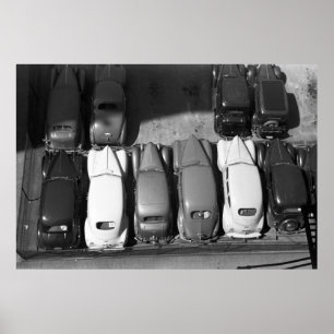 Pôster Carros clássicos elegantes, os anos 40