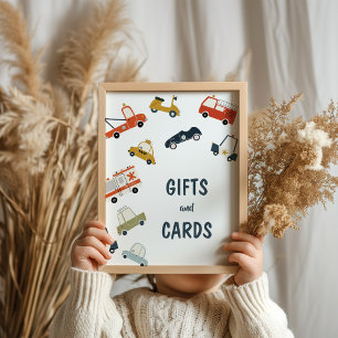 Poster Carros de cidade bonita - Sinal de aniversário
