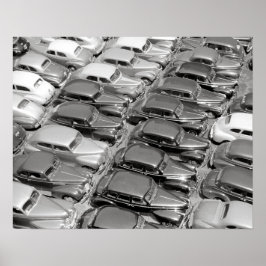 Poster Carros em Chicago, 1941. Foto Antiga