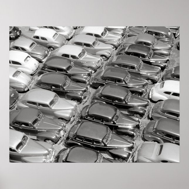 Poster Carros em Chicago, 1941. Foto Antiga (Frente)