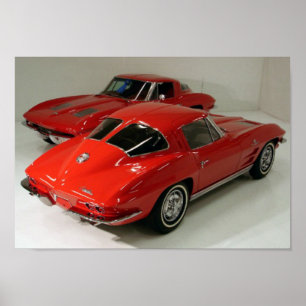 Poster Carros rachados da janela do clássico