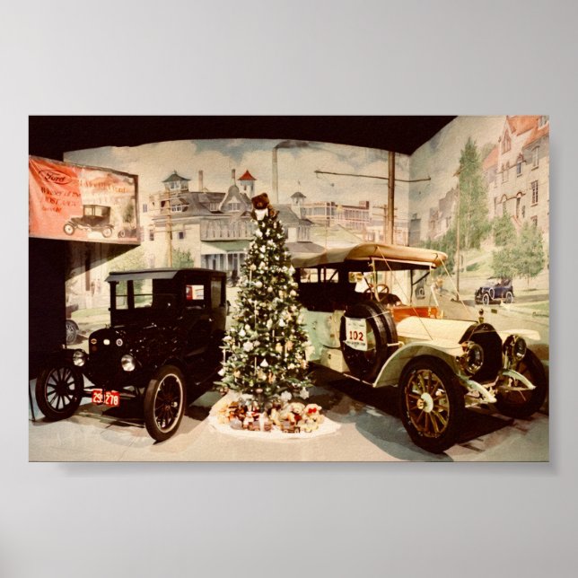 Poster Carros vintage Natal (Frente)
