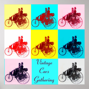 Pôster Carros vintage RECOLHENDO A POP ARTE