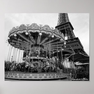 Poster Carrossel B&W de Paris