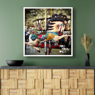 Poster Carrossel Horse Luzes Esparsas Encontram Sua Natur