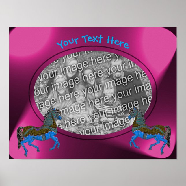 Poster Carrossel Horses Frame Crie Sua Própria Foto (Frente)