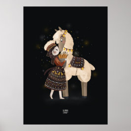 Poster CARROT LAMA por Alexandra Dikaia