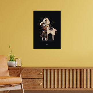 Poster CARROT LAMA por Alexandra Dikaia