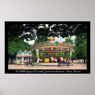 Poster Carrousel, nas Tuilarias, Paris, França