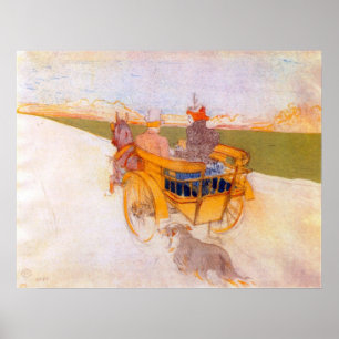 Pôster Carruagem com o cão por Toulouse-Lautrec