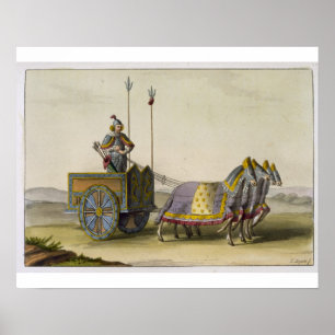 Pôster Carruagem da Guerra Chinesa Antiga, do "Le Costume