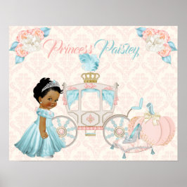 Poster Carruagem de Conto de Fadas Princesa Berçário Pers