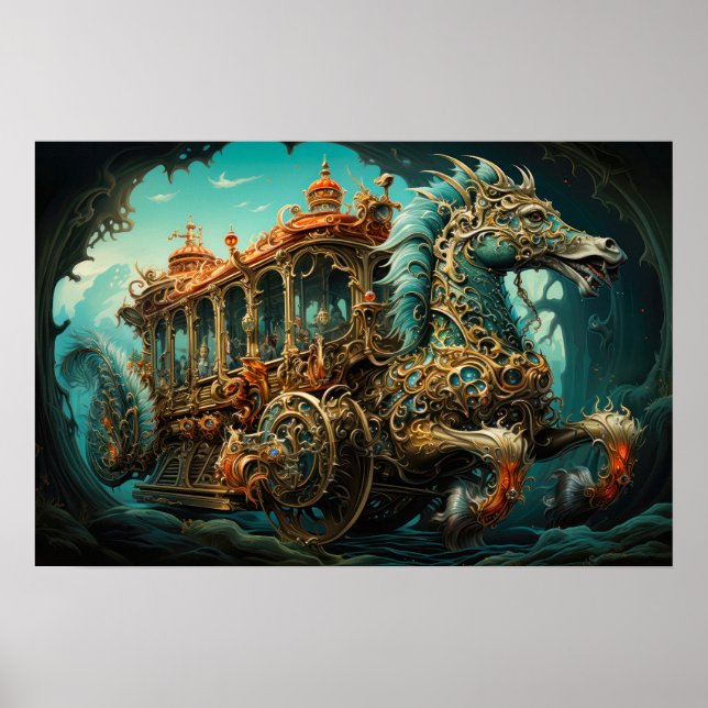 Poster Carruagems De Ornamentados De Pulverização De Cava (Frente)