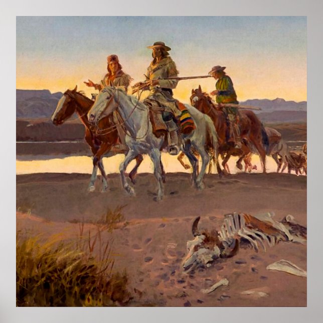 Poster "Carson's Men" por Charles Russell (Frente)