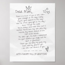 Poster Carta à mãe