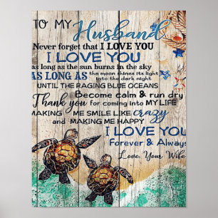 Poster Carta Ao Meu Marido Desdecoração Familiar