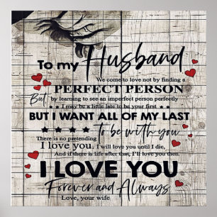 Poster Carta Ao Meu Marido, Novo Presente Doméstico