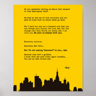 Poster Carta ao Peixe de Banana Ash