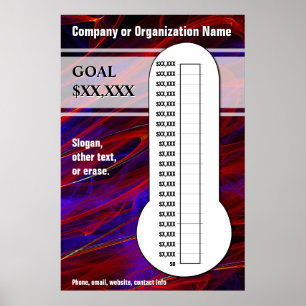 Pôster Carta azul & magenta colorida