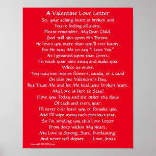 Pôster Carta de amor dos namorados