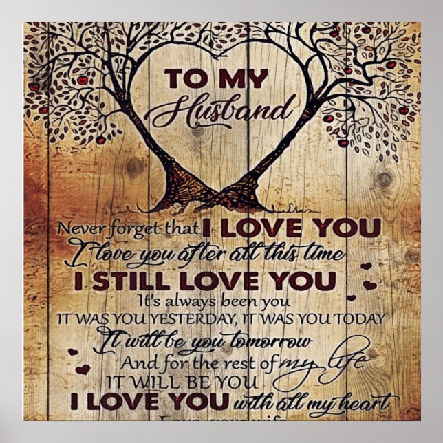 Poster Carta De Amor Para Marido | Presente Especial Para (Frente)