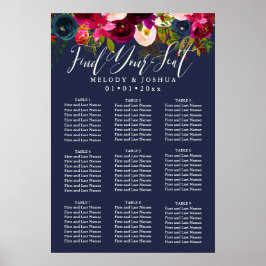Poster CARTA DE ASSENTAMENTO DE FLORES DE Aquarela