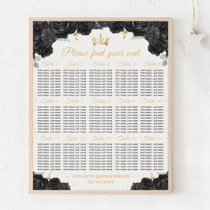 Poster Carta de Assentos para Mesa de Quinceañera da Prin