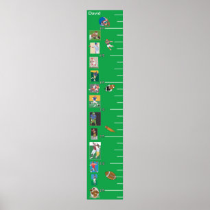 Pôster Carta de crescimento do futebol